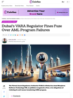 Dubai’s VARA Fines Fuze Over AML Program Failures