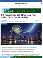 XRP Faces $845M Sell-Off as Long-Term Holders Exit at Four-Month High - TheNewsCrypto