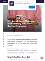 Why Social Sports Platforms Are Redefining the Online Gaming Experience