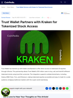 Trust Wallet Partners with Kraken for Tokenized Stock Access