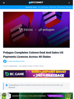 Polygon Completes Coinme Deal And Gains US Payments Licences Across 48 States | Bitcoinist.com
