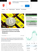 Gold Prices Surge Amid Rising Geopolitical Tensions and Dollar Weakness - NullTX