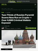 Two-Thirds of Russian Pyramid Scams Now Run on Crypto — Over 4,600 Criminal Wallets Exposed | CCN.com
