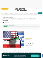 Pentagon taps GM, Ford for weapons as US-Iran conflict strains munitions