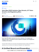 Gate May 2025 Updates: New Domain, GT Token Growth, and Regulatory Wins