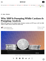 Why XRP Is Dumping While Cardano Is Pumping: Analysis - Decrypt