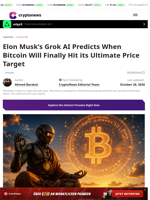 Grok AI Predicts When BTC Will Finally Hit its Ultimate Price Target