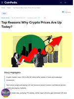 Key Reasons Why Crypto Prices Are Up Today?