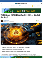 Will Bitcoin (BTC) Blast Past $120K or Stall at the Top?