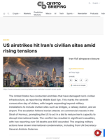 US airstrikes hit Iran's civilian sites amid rising tensions