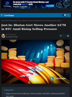 Bhutan Govt Moves $47M in BTC Amid Rising Selling Pressure