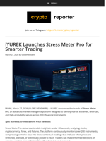 iYUREK Launches Stress Meter Pro for Smarter Trading