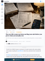 IRS new forms may leave crypto investors guessing their tax bill