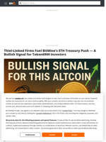 Thiel-Backed ETH Bet Boosts BitMine Stock — What It Means for Token6900