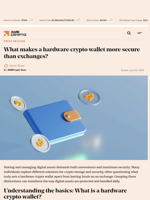 What makes a hardware crypto wallet more secure than
exchanges?