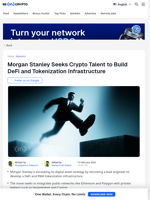 US Banking Giant Morgan Stanley is Hiring for Crypto Jobs