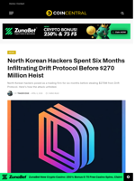 North Korean Hackers Spent Six Months Infiltrating Drift Protocol Before $270 Million Heist - CoinCentral
