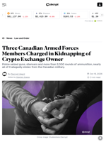 Three Canadian Armed Forces Members Charged in Kidnapping of Crypto Exchange Owner - Decrypt