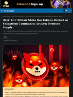 1.17 Billion Shiba Inu Tokens Burned