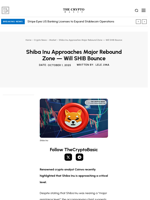 Shiba Inu Approaches Major Rebound Zone — Will SHIB Bounce