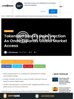 Tokenized Stocks Surge as Ondo Expands Access
