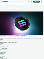 Jupiter partners with BitGo to launch institutional validator for SOL