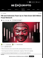 FBI and Indonesia Take Down $20 Million Fraud Network