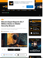 Bitcoin Depot Reports $3.7 Million Stolen In Wallet Security Breach