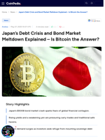 Japan's Debt Crisis and Bond Market Meltdown Explained - Is Bitcoin the Answer?