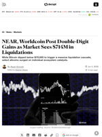 NEAR, Worldcoin Post Double-Digit Gains as Market Sees $714M in Liquidations - Decrypt