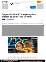 Dogecoin (DOGE) Jumps Against Bitcoin as Bulls Take Control