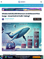 Whales Sell 262,000 Ethereum Amid Recent Price Surge – Smart Exit Or Profit-Taking?