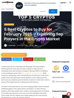 5 Best Cryptos to Buy for February 2025 - Exploring Top Players in the Crypto Market | Live Bitcoin News