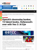 OpenAI’s doomsday bunker, 15 fakest books, Hollywood’s over with Veo 3: AI Eye - The Crypto News Wire