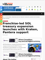 Franchise-led SOL treasury expansion launches with Kraken, Pantera support - The Crypto News Wire
