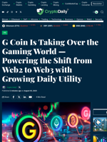 G Coin Is Taking Over the Gaming World — Powering the Shift from Web2 to Web3 with Growing Daily Utility - Crypto Daily