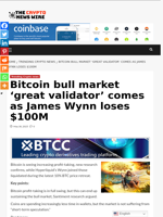 Bitcoin bull market 'great validator' comes as James Wynn loses $100M - The Crypto News Wire