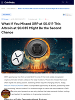 What If You Missed XRP at $0.01? This Altcoin at $0.035 Might Be the Second Chance - Mutuum Finance (MUTM)