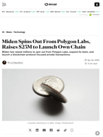 Miden Spins Out From Polygon Labs, Raises $25M to Launch Own Chain - Decrypt