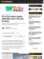 FTX to Pay Creditors Another $900 Million: Here’s Who Gets the Money