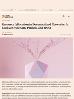 Resource Allocation in Decentralized Networks: A Look at Oraichain, Pinlink, and RSS3 - AMBCrypto
