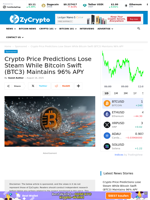 Crypto Price Predictions Lose Steam While Bitcoin Swift (BTC3) Maintains 96% APY