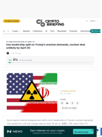 Iran leadership split on Trump's uranium demands, nuclear deal unlikely by April 30