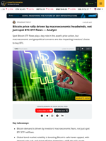 Macroeconomic concerns prompt investing in spot Bitcoin ETFs