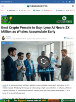 Best Crypto Presale to Buy: Lyno AI Nears $X Million as Whales Accumulate Early