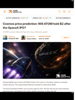 Cosmos price prediction: Will ATOM hold $2 after the SpaceX IPO?   - AMBCrypto