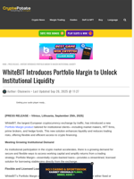 WhiteBIT Introduces Portfolio Margin to Unlock Institutional Liquidity