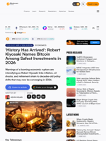 'History Has Arrived': Robert Kiyosaki Names Bitcoin Among Safest Investments in 2026 – Economics Bitcoin News