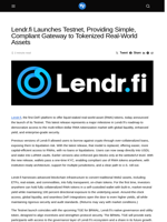 Lendr.fi Launches Testnet, Providing Simple, Compliant Gateway to Tokenized Real-World Assets - Visionary Financial