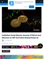 Institutions Dump Massive Amounts Of Bitcoin And Ethereum As XRP And Solana Buying Ramps Up | Bitcoinist.com